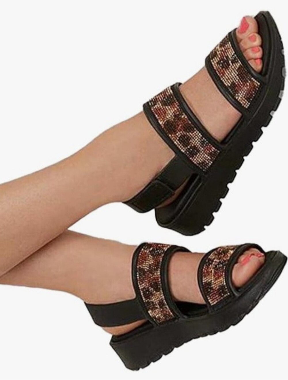 Skechers Foamies Leopard Sandal NWT